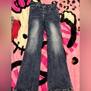 Dark Blue Flare Women's Jeans